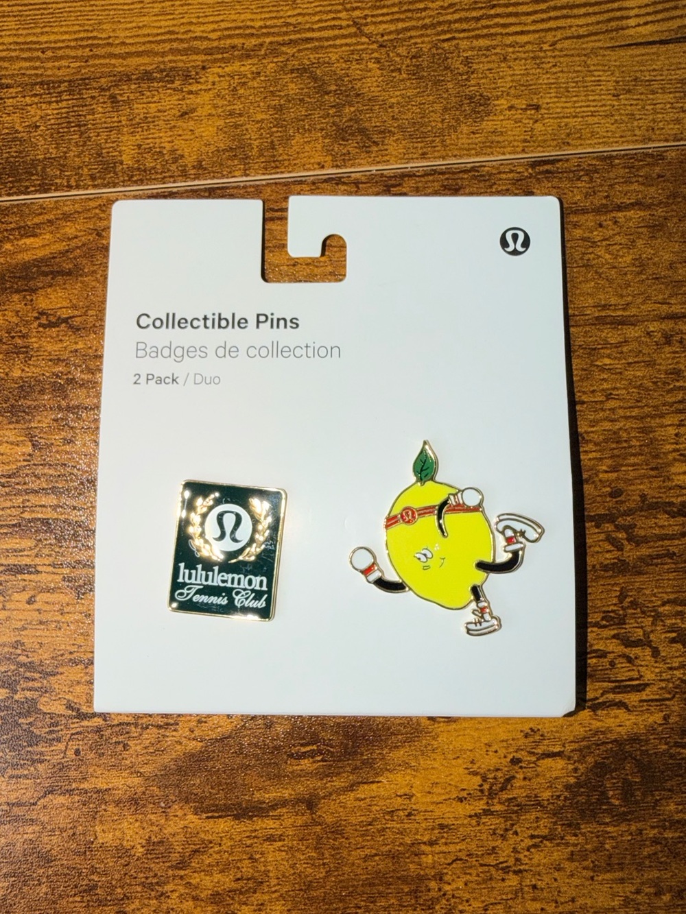 Lululemon Collectible Pins - Legacy Green/Sonic Yellow